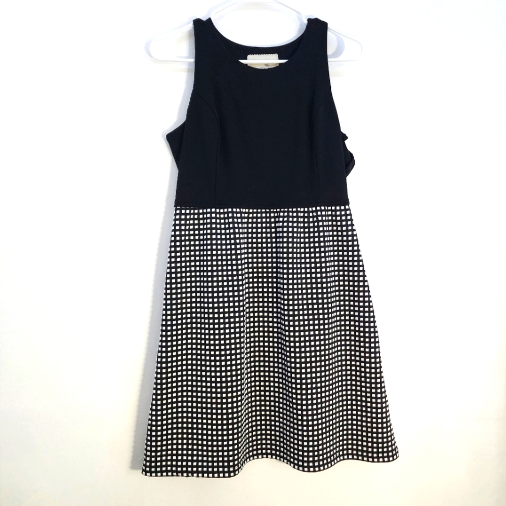 Anthro Tabitha Black and White A-Line Dress Size 6
